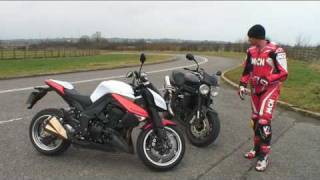 2010 Kawasaki Z1000 vs Triumph Speed Triple review