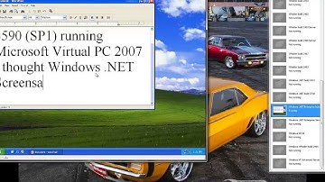Windows  NET Enterprise Server Build 3590 (SP1) running Microsoft Virtual PC 2007