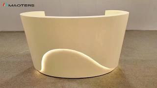 Organic Wave Reception Desk – Sculptural Modern Art for Your Entrance!