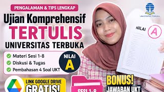 Ujian Komprehensif Tertulis UT | Pengalaman Dapat Nilai A + Materi Sesi 1-8 & Bonus Jawaban