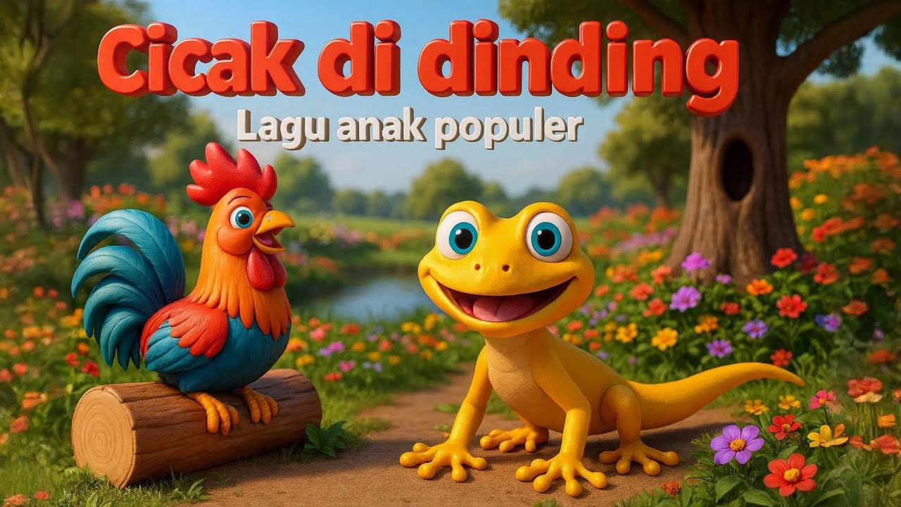 Cicak Cicak di Dinding 🦎 | Lagu Anak Anak Populer | Animasi Edukasi Anak | Nursery Rhymes Indonesia