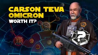 Carson Teva Omicron ROTE TB Coruscant Bracca Kashyyyk Mandalore Kessel Kafrene Vandor SWGOH