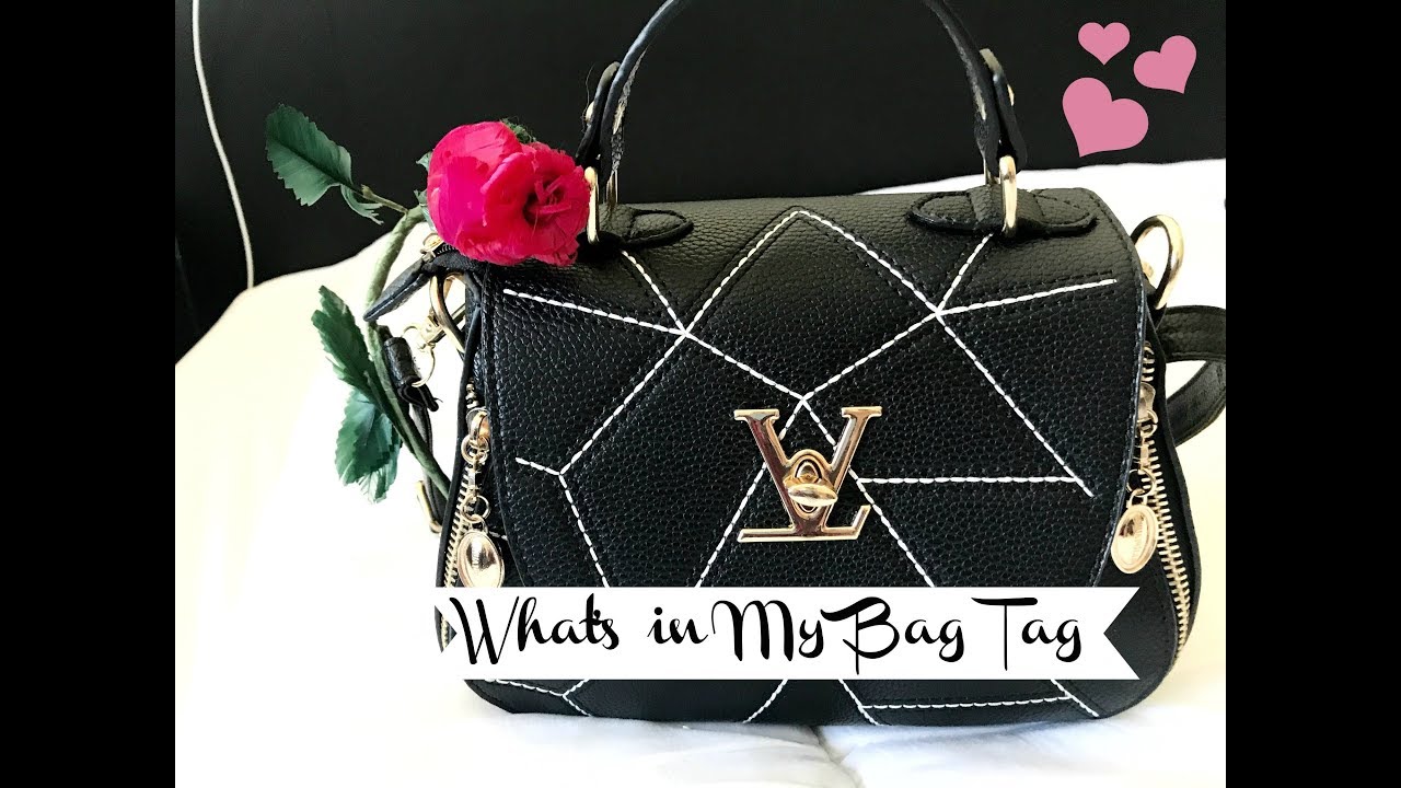 WHAT&#39;S IN MY BAG TAG ; LOUIS VUITTON DUPE ???? - YouTube