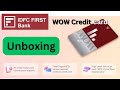 IDFC first bank WOW credit card unboxing