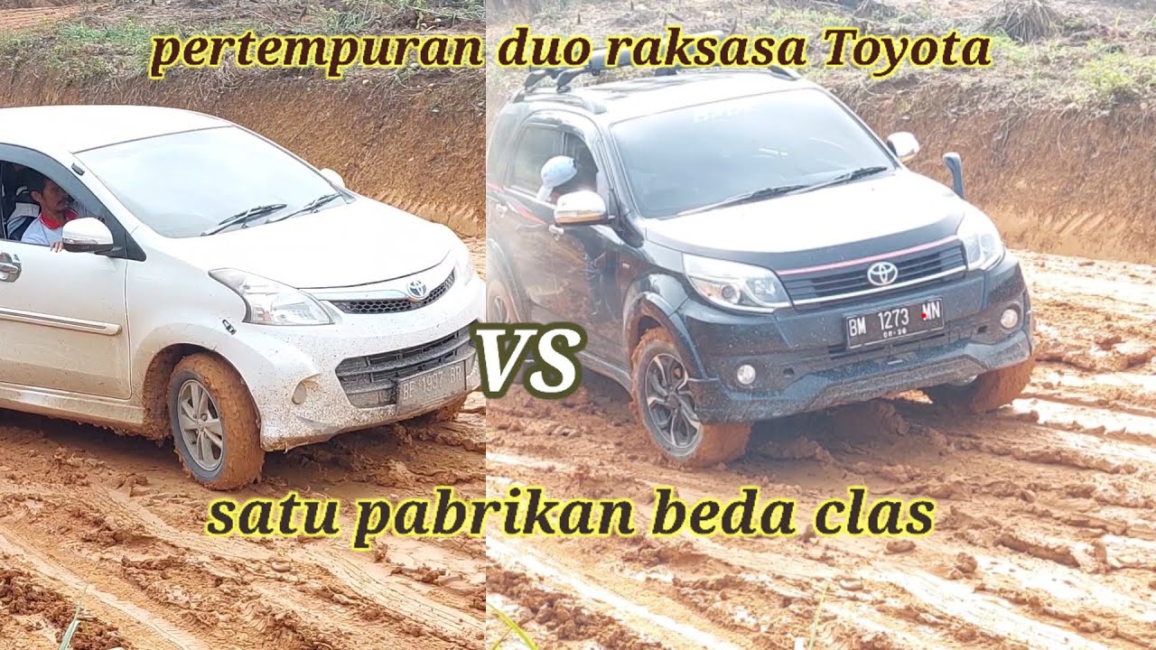 Toyota Rush vs Avanza Di Jalan Off-road Super Licin