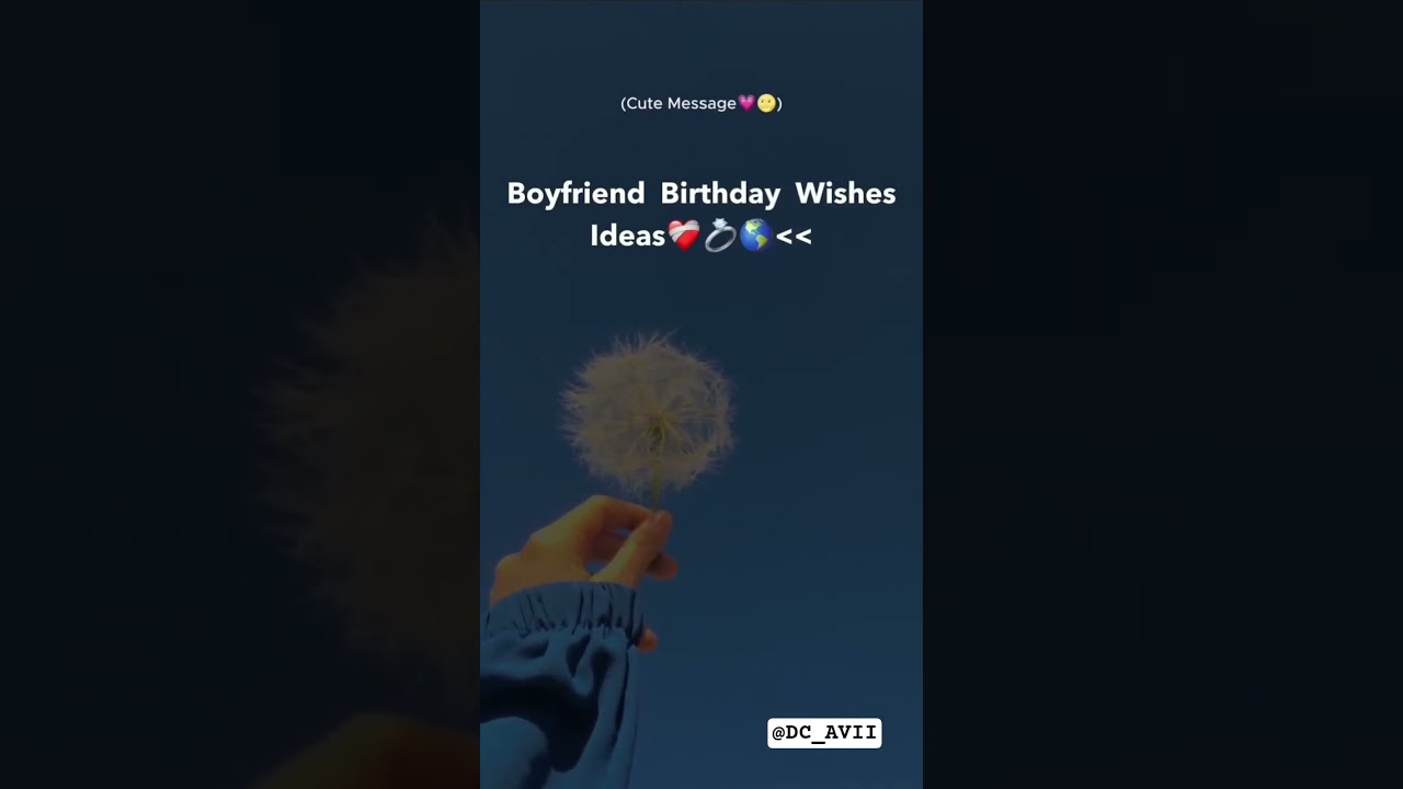 Boyfriend birthday wishes ideas 💡