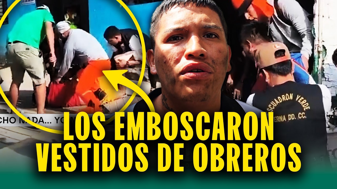 Ternas disfrazados de obreros capturan a extorsionadores en pleno cobro de cupos