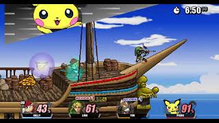 SSF2 Beta FMC: Sally Vs Link Vs Fox Vs Pichu