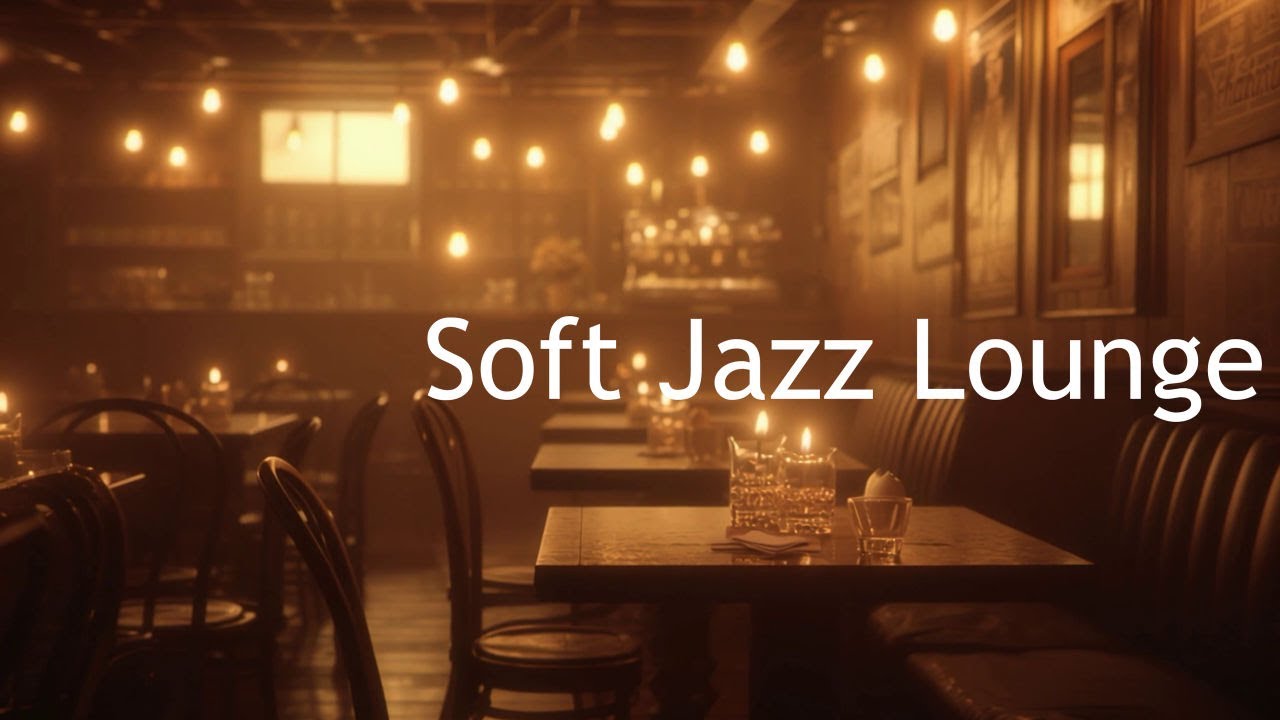 4K Warm Cozy Jazz Bar Ambience | Soft Lounge Jazz for Relax, Study & Work