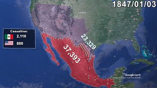 The Mexican-American War in 8 minutes using Google Earth
