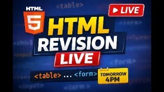 HTML Complete Revision LIVE | Tables, Forms &amp; Text Formatting