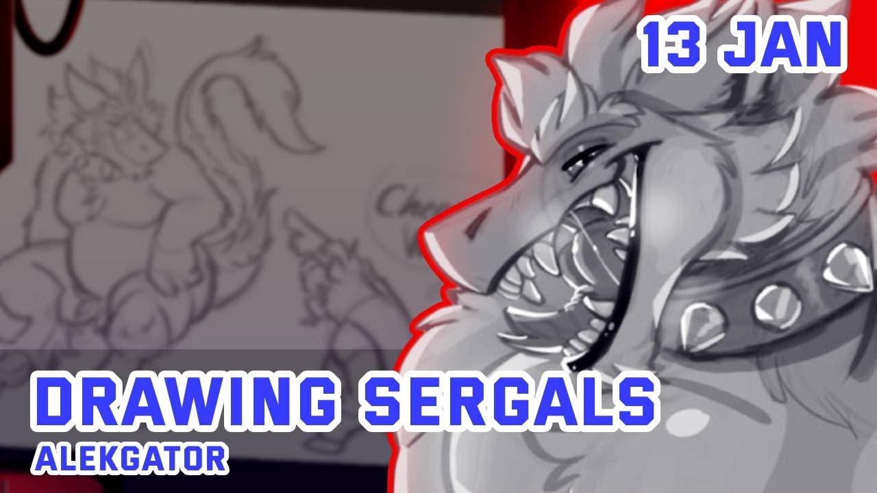 Drawing Sergal (Alekgator) | 01.13.2026 | Art - DeadStrayBear