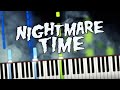 Nightmare Time Season One Piano Medley Cover (Sheet Music + midi) Synthesia Tutorial