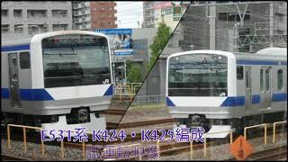 E531系 K424編成、K425編成 試運転