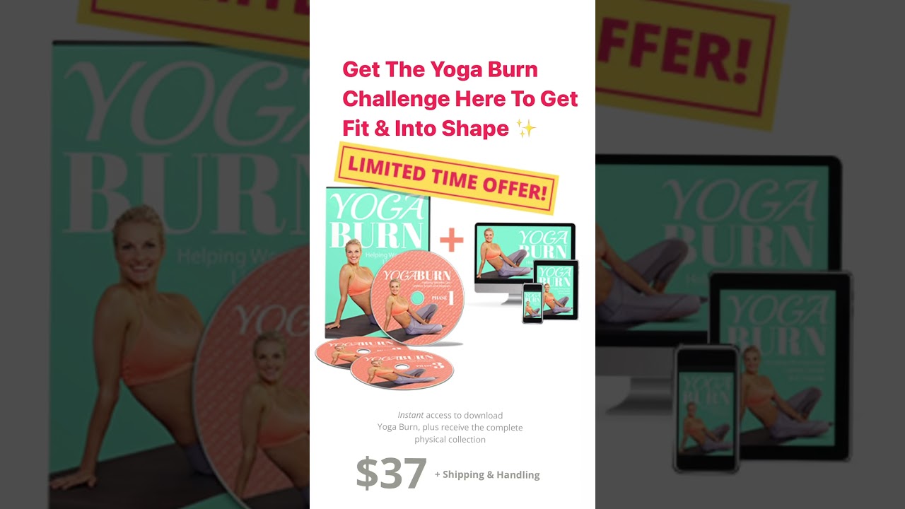 Yoga Burn 12 Week Challenge. Start Today!  #yoga #fitness #health #wellness #challenge #weightloss