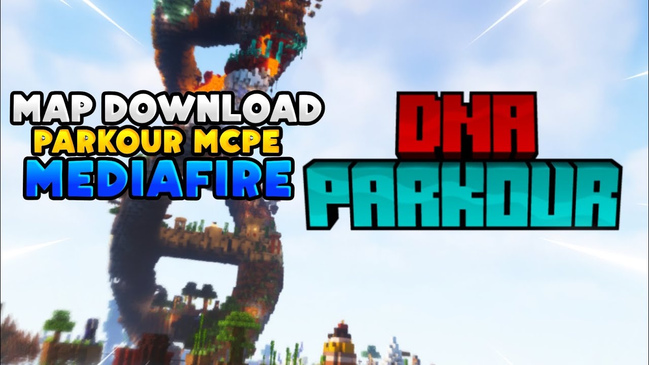 MAP PARKOUR MCPC ADA DI MCPE⁉️ DNA PARKOUR - TERBARU 1.18/1.19+ - YouTube