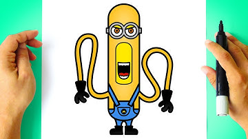 Como DESENHAR MEGA MINION TIM - Cómo DIBUJAR a MEGA MINION TIM - Despicable Me 4 - Minions Drawing