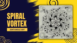 Spiral Vortex | Blooming Kangular, Mooka, Flux | Zentangle Drawing
