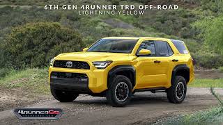 2025 Toyota 4Runner TRD Off-Road, TRD Sport, SR5 Models / Trims & Colors Previews by 4Runner6G.com