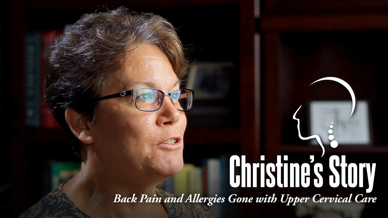 tampax compak Back Pain and Allergy Relief with Upper Cervical Care | CHRISTINE'S STORY