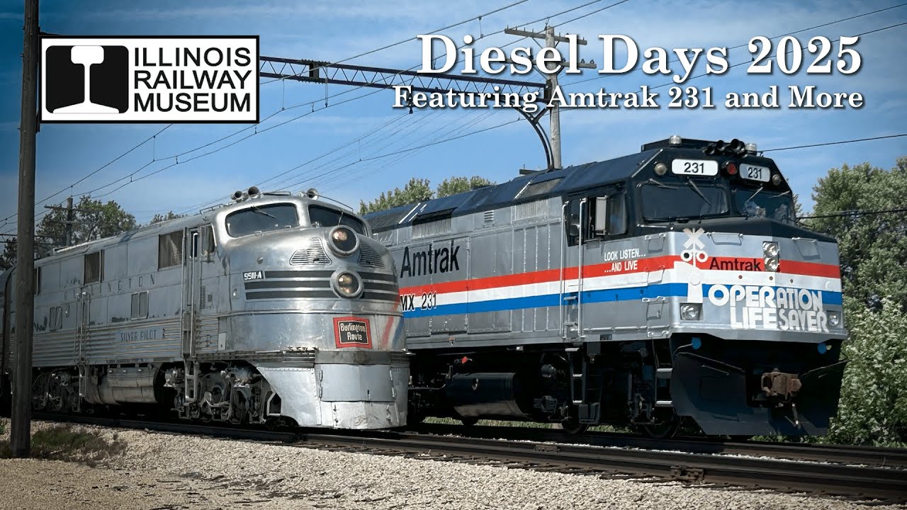 Amtrak 231 and More at Diesel Days - Illinois Railway Museum - August 8-9, 2025