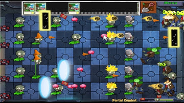 ZomPlants vs ZomBotany Pak - Portal Combat Minigame - PvZ Pak - Plants vs Zombies Gameplay