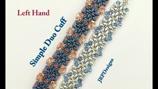LeftHand—Simple Duo Cuff—Intermediate level Beading Tutorial