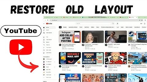How To Restore Old Youtube Layout | 2024 Fast Tutorial