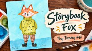 Easy Storybook Fox Watercolor Tutorial | Tiny Tuesday #40
