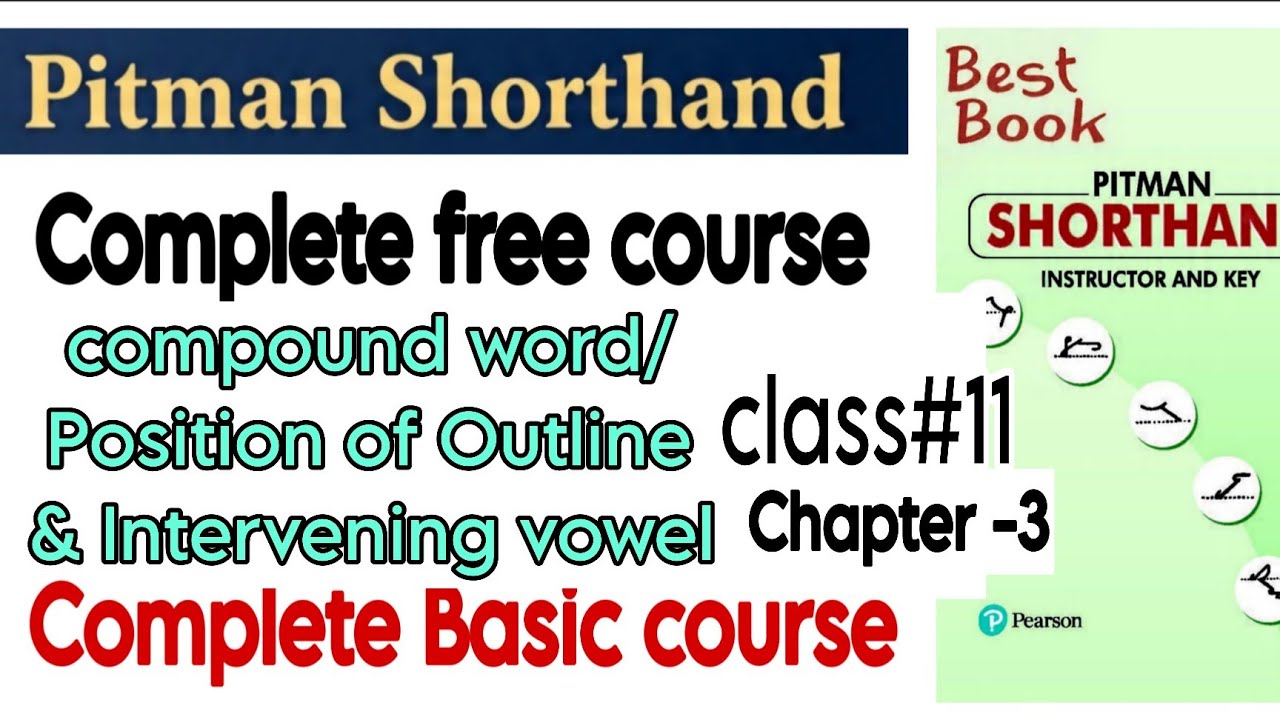 What is compound word and position of Outline and intervening vowel in shorthand 