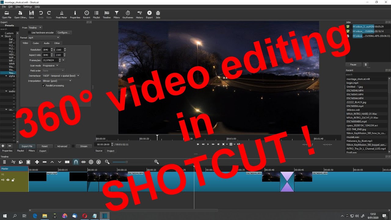 Shotcut tutorial 360 degree editing YouTube