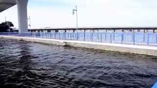 Roosevelt Bridge Stuart Fl - King Tide rushing upriver
