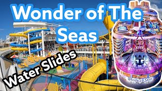 Wonder of the Seas Water Slides | Royal Caribbean’s Largest Cruise Ship!  Orange is the Best!!