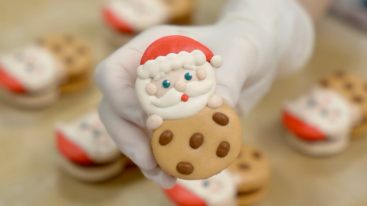 Christmas Macarons, Santa Claus & Cookie!