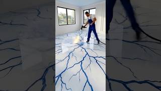 male workers try TU work like ai and making epoxy flooring #epoxy #diyepoxy
