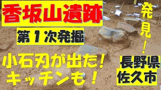 香坂山旧石器遺跡:第1次発掘調査 現地説明会