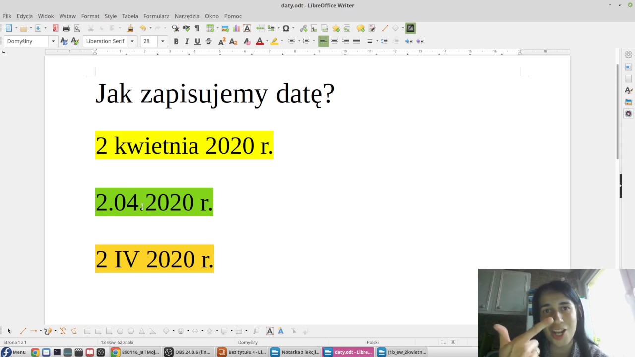 Wiosenne kwiaty + zapisywanie dat - YouTube