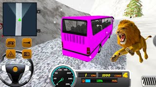 Uphill Off-road Bus Driving At Snow #5 - Bus Simulator Games Android and iOS screenshot 4