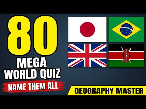 80 Mega World Flags and Capitals Quiz