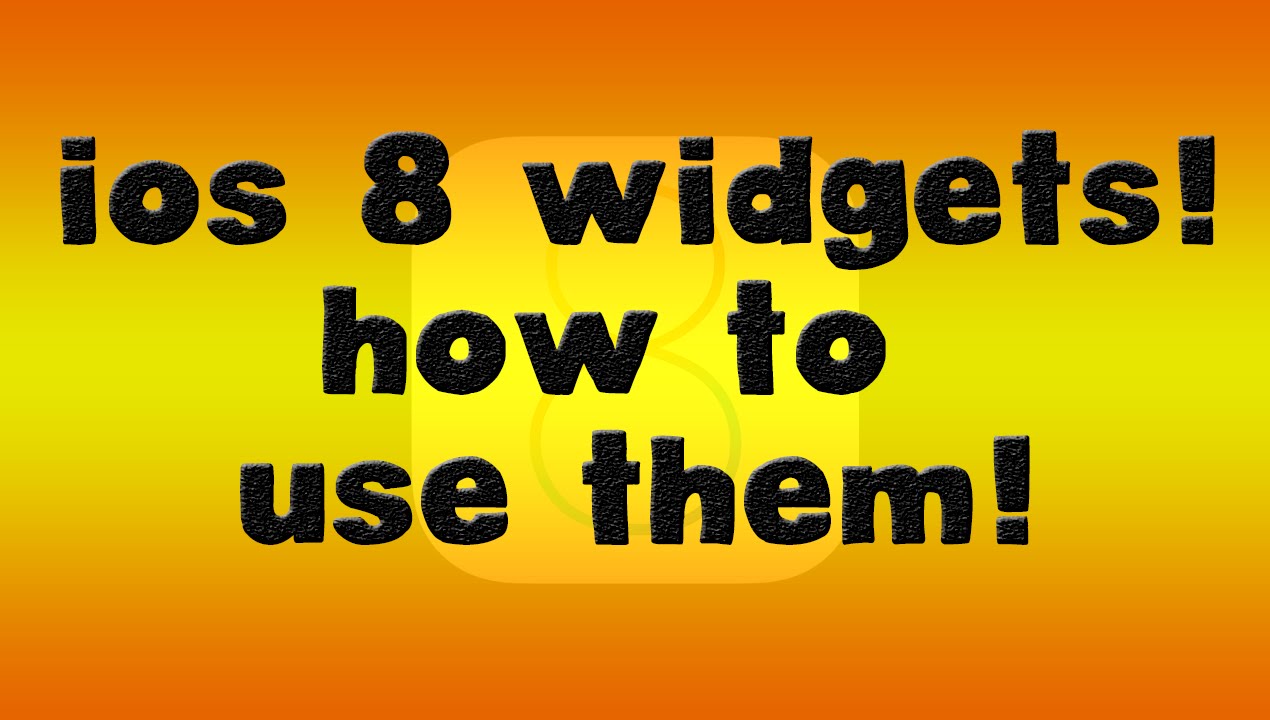 iOS 8 Widgets - How To Use Them!
