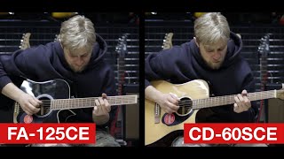 Fender FA-125CE vs Fender CD-60SCE 🎸 Acoustic and Electric Tone Demo