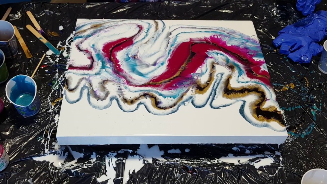 Resin Art Negative Space Painting Using Le Rez Pigments