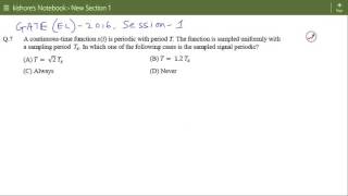 Quiz on Periodicity of Sampled Signal, GATE 2016 EC solution
