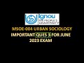 URBAN SOCIOLOGY MSOE-004 || ROLE AND RESPONSIBILITIES OF MEDIA IN URBAN GOVERNANCE || @ignou