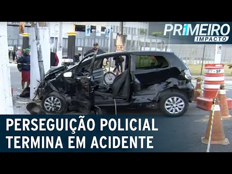 Perseguição policial termina em acidente no centro de São Paulo | Primeiro Impacto (20/07/2022)