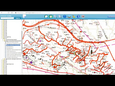 Как смотреть геологические карты на ресурсе ВСЕГЕИ при поиске золота?