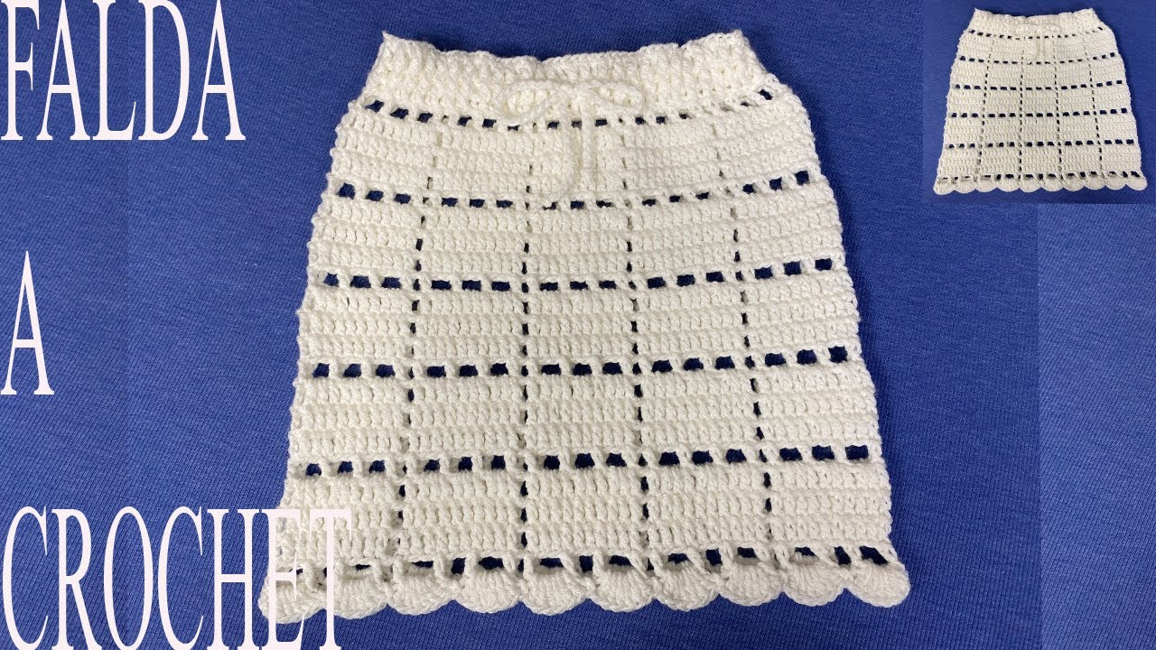 falda tejida a crochet paso a paso