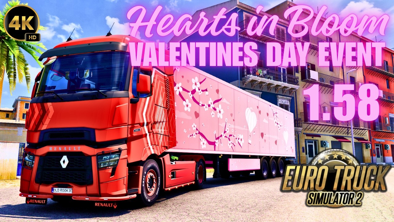 ETS2: VALENTINE'S DAY IN ITALY! 💖 Catania to Ancona | Hearts in Bloom Event | Realistic Driving #45