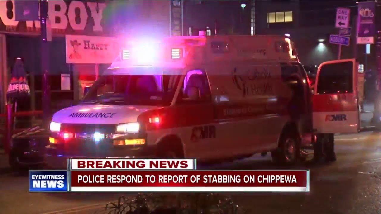 Man taken to ECMC after stabbing on Chippewa overnight - YouTube