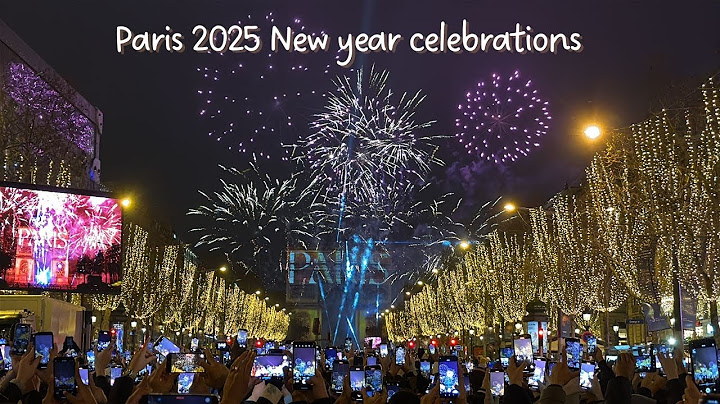 Paris 2025 New year celebrations| fireworks, light show, countdown and music at Arc de Triomphe